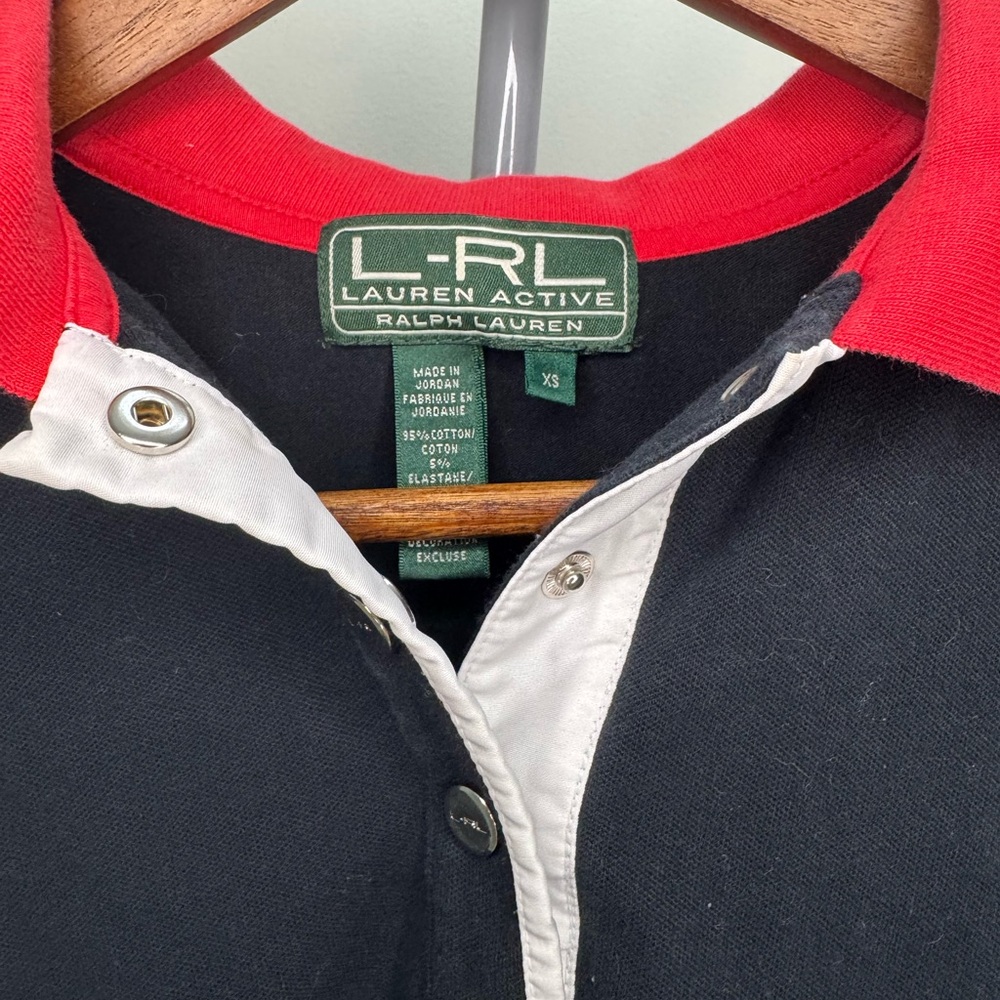 Ralph Lauren Black and Red Polo Shirt - Picture 2 of 9